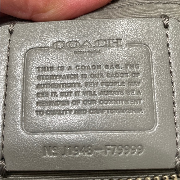 Coach Gray Leather and Suede Satchel - Picture 7 of 10